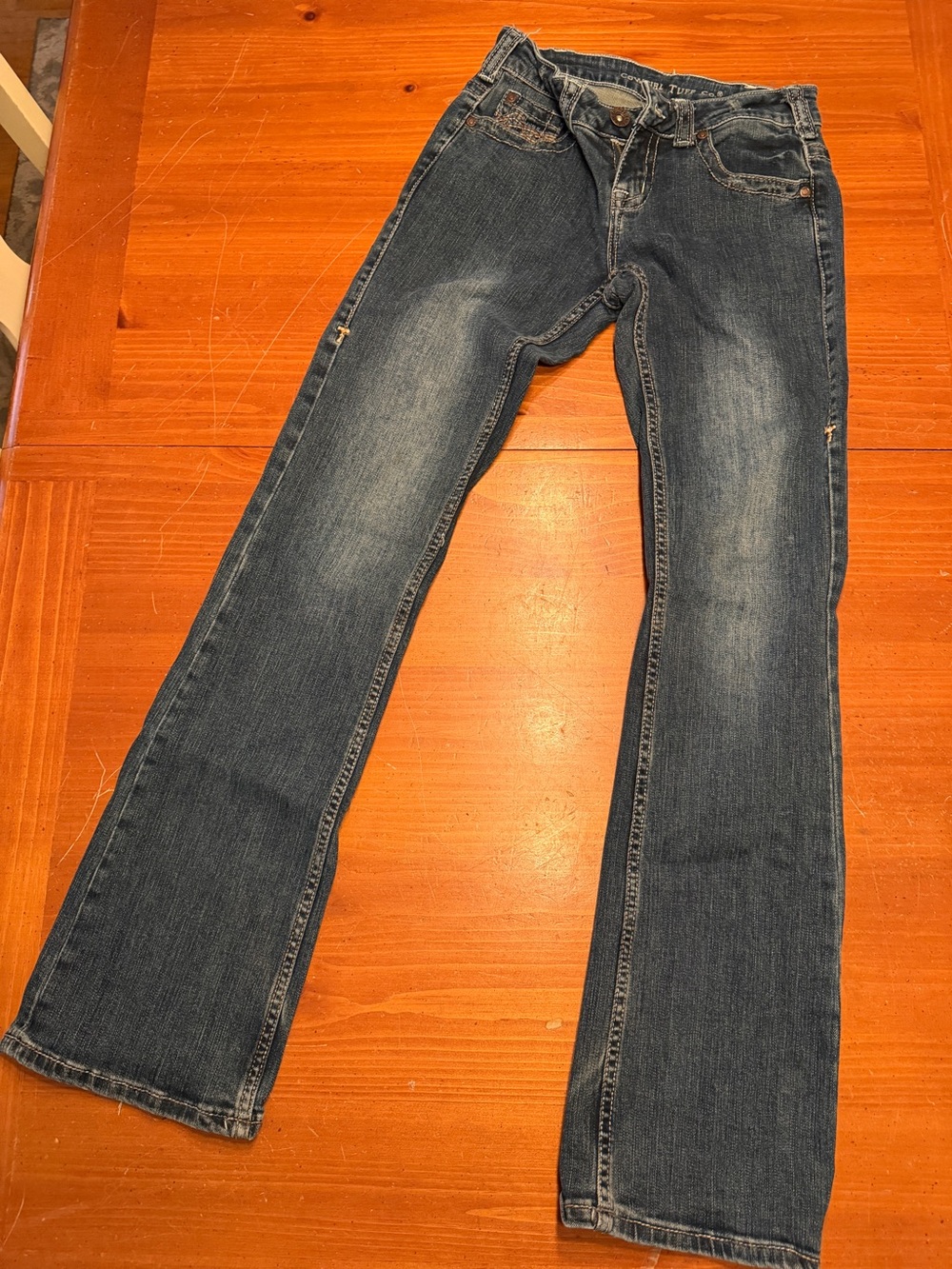 Cowgirl Tuff Women’s Boot Cut Jeans in Blue Wash